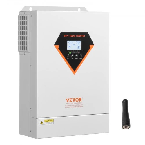 VEVOR Hibridinis saulės inverteris EM6200-48L, 6000 W, 48 V DC į vienfazį 220/230 V AC, 45 x 31 x 13 cm