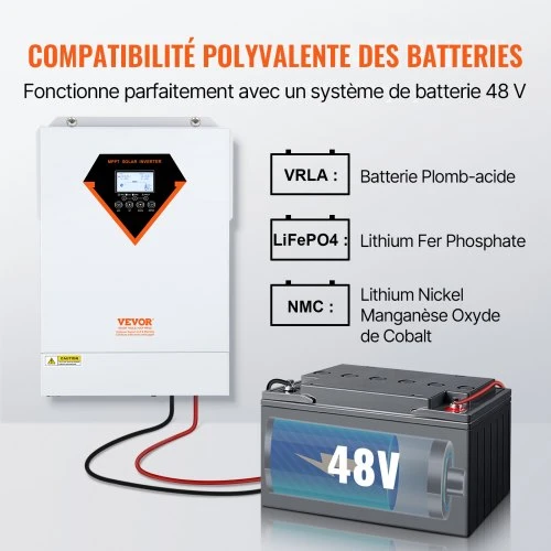 VEVOR Hibridinis saulės inverteris EM5500-48L, 5500 W, 230 V