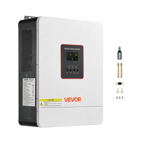 VEVOR Hibridinis saulės inverteris GD5548JMH, 4000 W, 24 V DC į 230 V AC, baltas