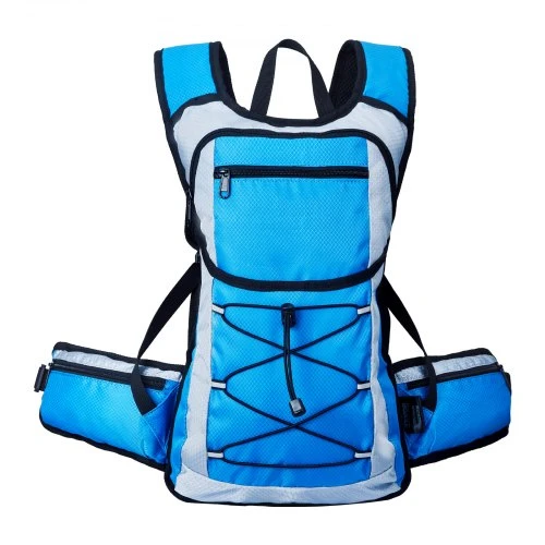 VEVOR Hidratacinė kuprinė su 3 l TPU vandens pūsle, 15 l, mėlyna / sidabriškai pilka, 47 x 29 x 13 cm