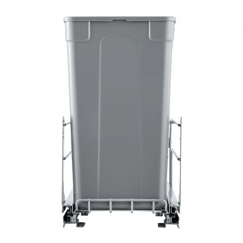 VEVOR Ištraukiama šiukšliadėžė, 2 x 25,5 l, pilka, 56 x 29 x 49 cm
