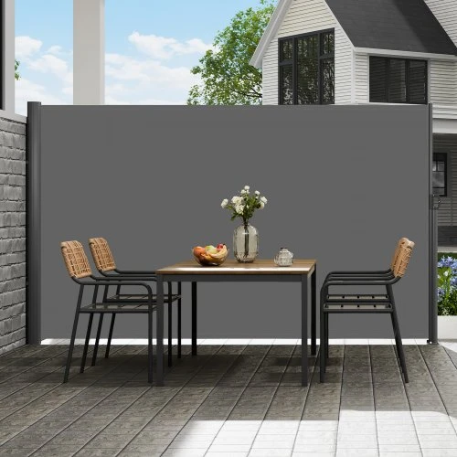 Koduva Ištraukiama šoninė markizė VEVOR, pilka, aliuminio lydinys, 180 x 300 cm