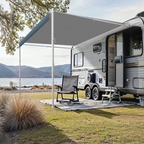 Koduva Ištraukiamas RV tentas VEVOR B1, 549 cm, aliuminio lydinio rėmas, mėlynas gradientas