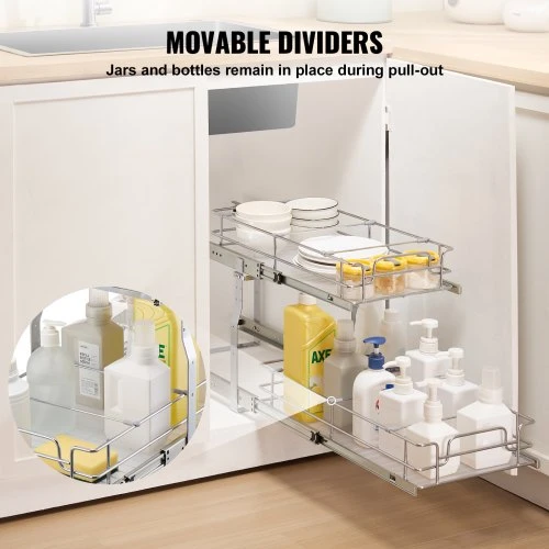 Koduva Ištraukiamas spintelės organizatorius VEVOR LX-C9359, plienas, 30 x 53 x 38 cm