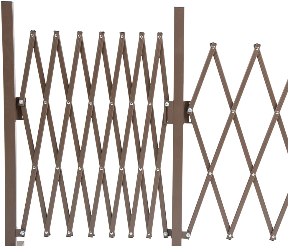 Aosom Ištraukiamas tvoros panelis, tamsiai ruda, 405 x 31 x 103,5 cm