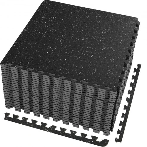 VEVOR Jungiami sporto grindų kilimėliai, 16 vnt., 31,5 x 31,5 x 1 cm, kupranugario / pilka / smėlio