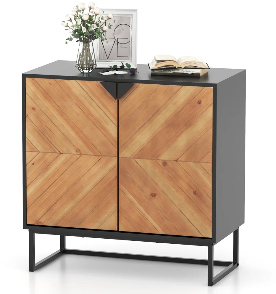 Promotion Juoda 80x40x80 cm spintelė su lentynomis
