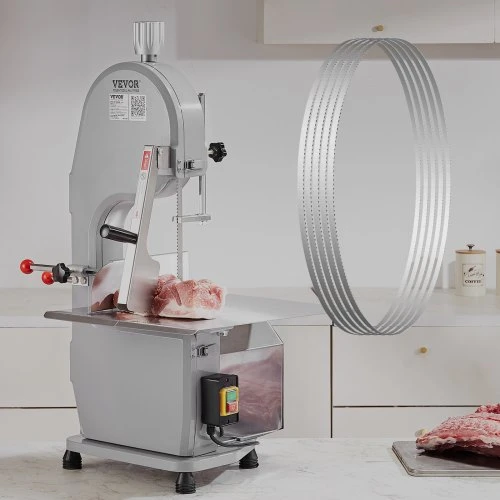 VEVOR Juostinio pjūklo geležtės mėsai ir kaulams S-1650, anglinis plienas, 5 vnt., 165 cm