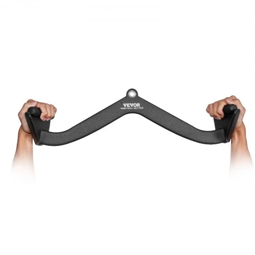 VEVOR Kabelinio treniruoklio rankena LAT pulldown, juoda, 65 x 17 x 19 cm