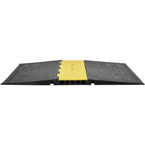 VEVOR Kabelio apsaugos rampa CP-5DA(7508001), 114,5 x 80 x 5 cm, juoda / geltona