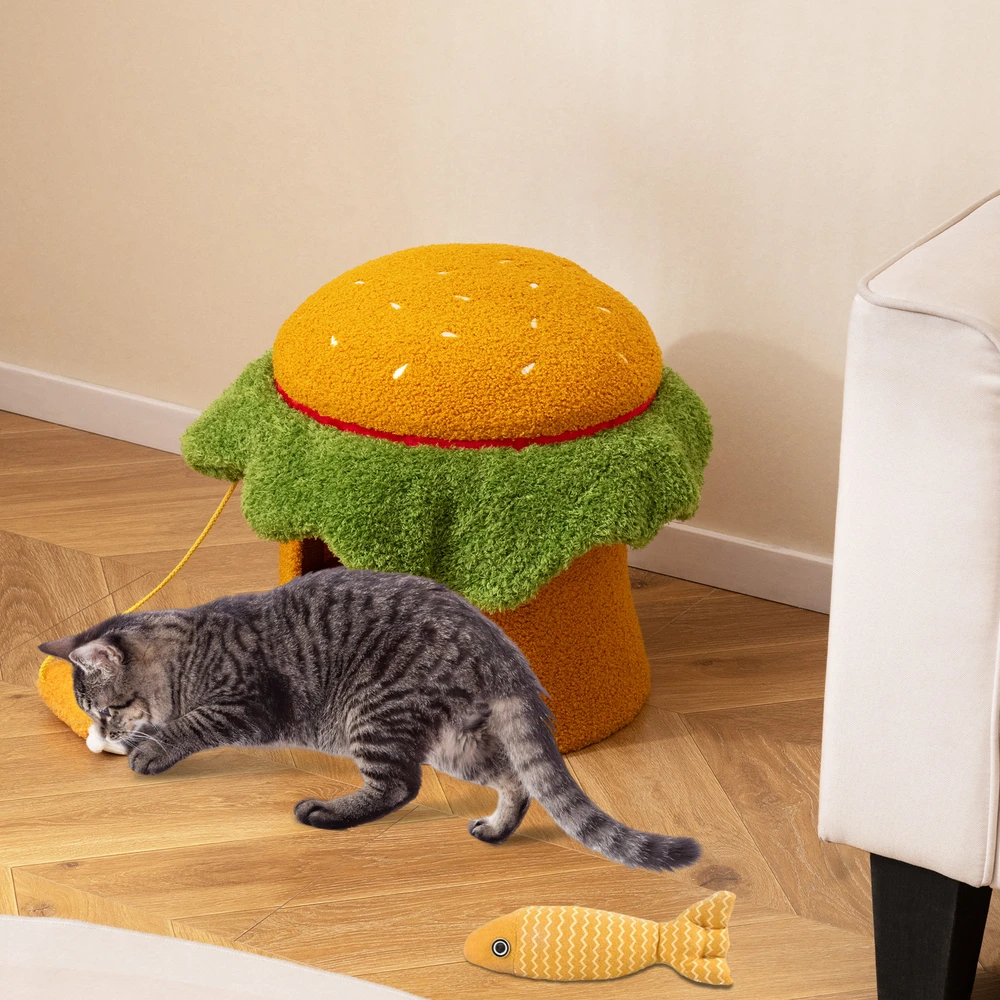 Promotion Kačių guolis hamburgerio formos, oranžinis