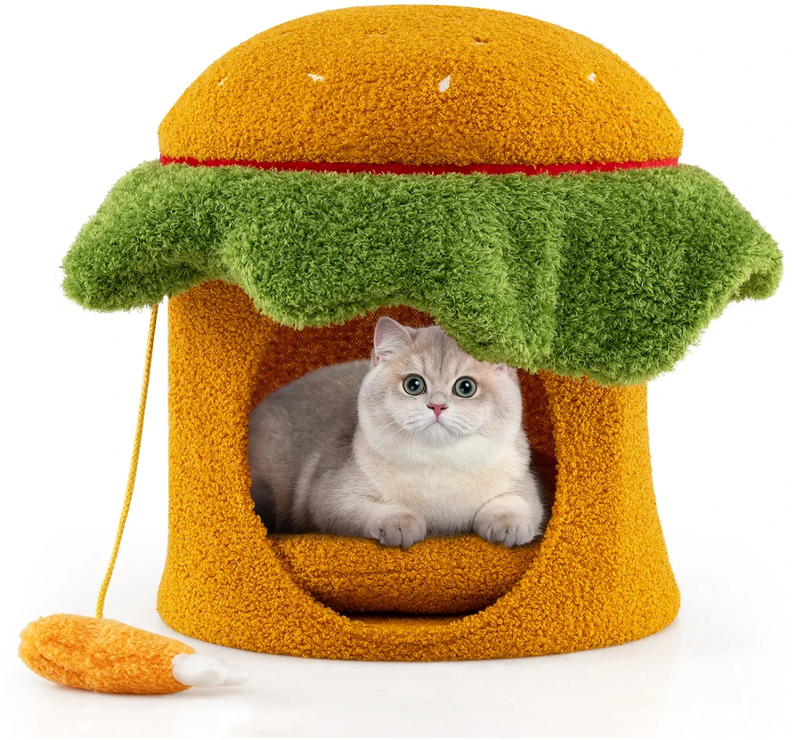 Promotion Kačių guolis hamburgerio formos, oranžinis