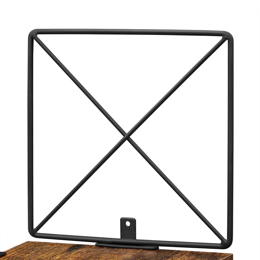 Songmics Kampinė lentyna, tvirtinama prie sienos, 5 lentynų, 20 x 20 x 127,5 cm, ruda-juoda
