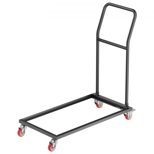 VEVOR Kėdžių vežimėlis VV44, 25 kėdėms, 136 kg, matinė juoda, 108 x 54 x 108 cm