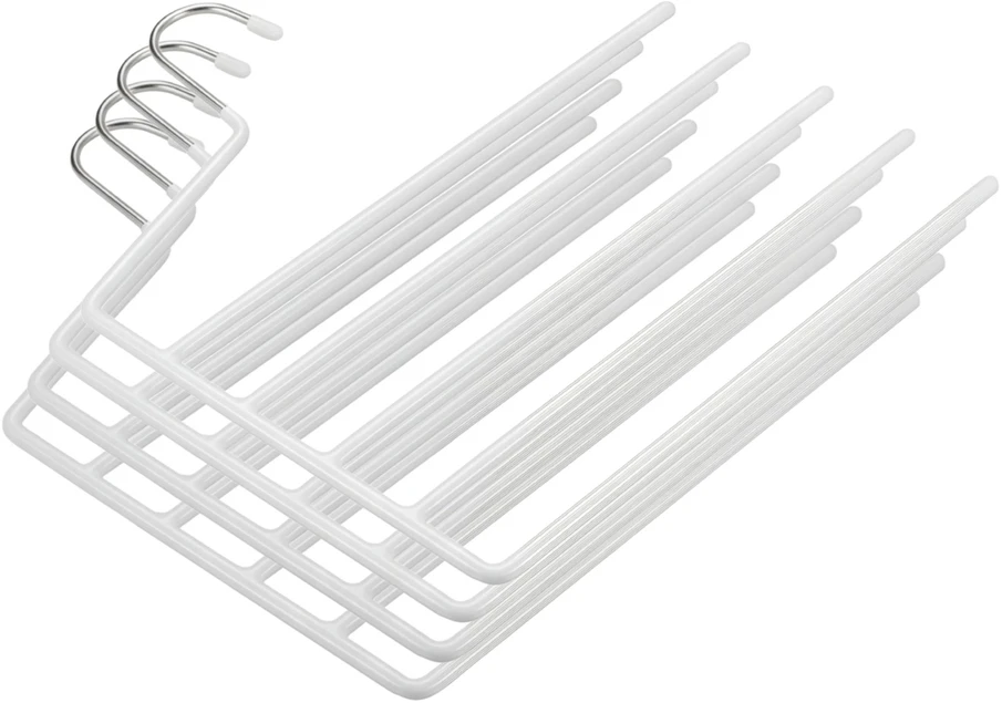 Koduva Kelnių pakabos, 4 vnt. rinkinys, metalinės su PVC danga, 32 x 0,5 x 35 cm