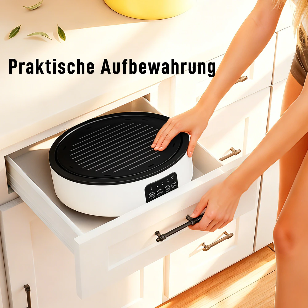 Aosom Keraminė kaitlentė ir grilis, 2-in-1, 2000 W, balta