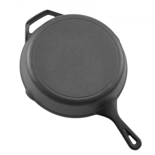 VEVOR Ketaus keptuvių rinkinys, 4 vnt., su silikoninėmis rankenomis, juodas, 155/205/260/305 mm