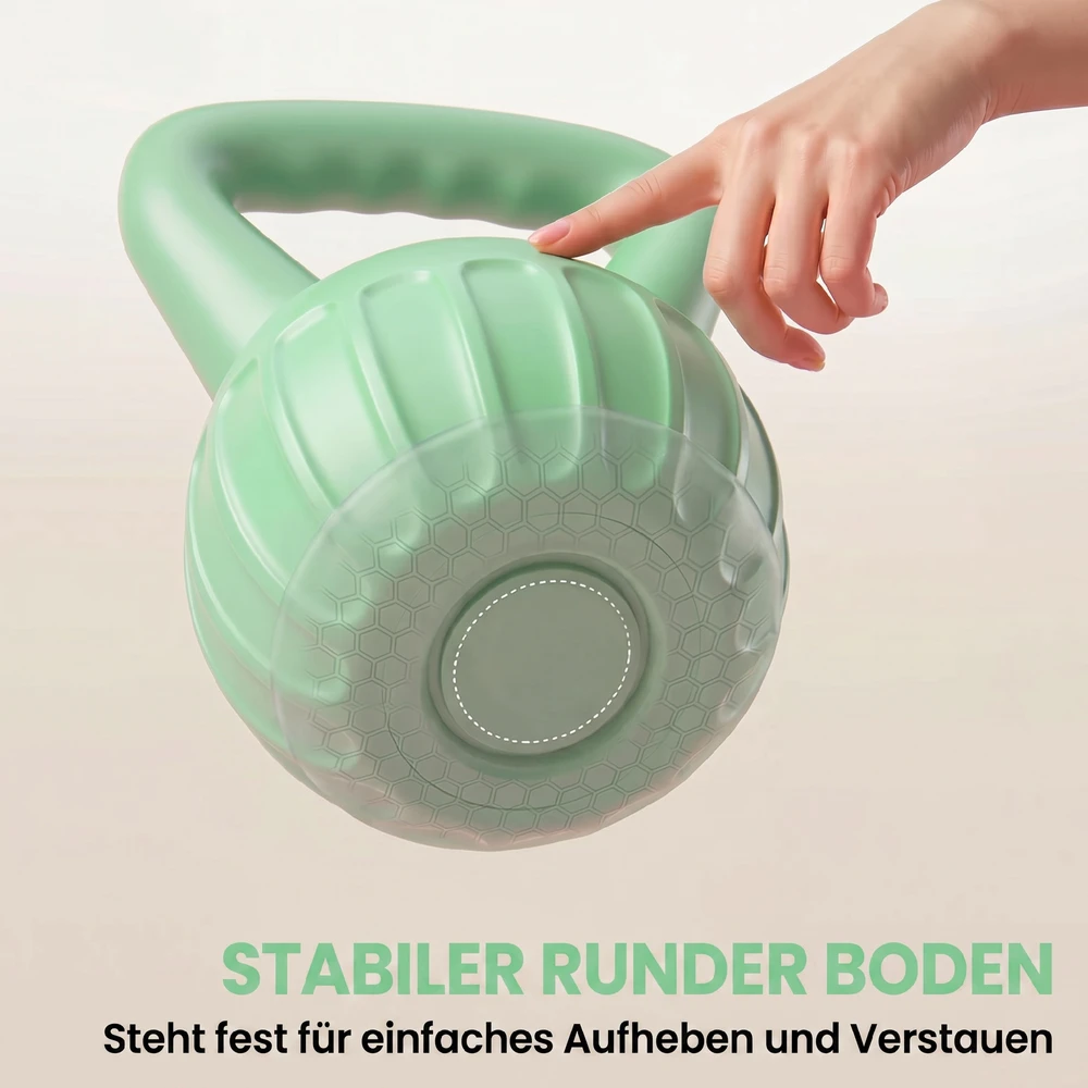 Virdulys Aosom Kettlebell 6kg, žalia, 17 x 17 x 23 cm