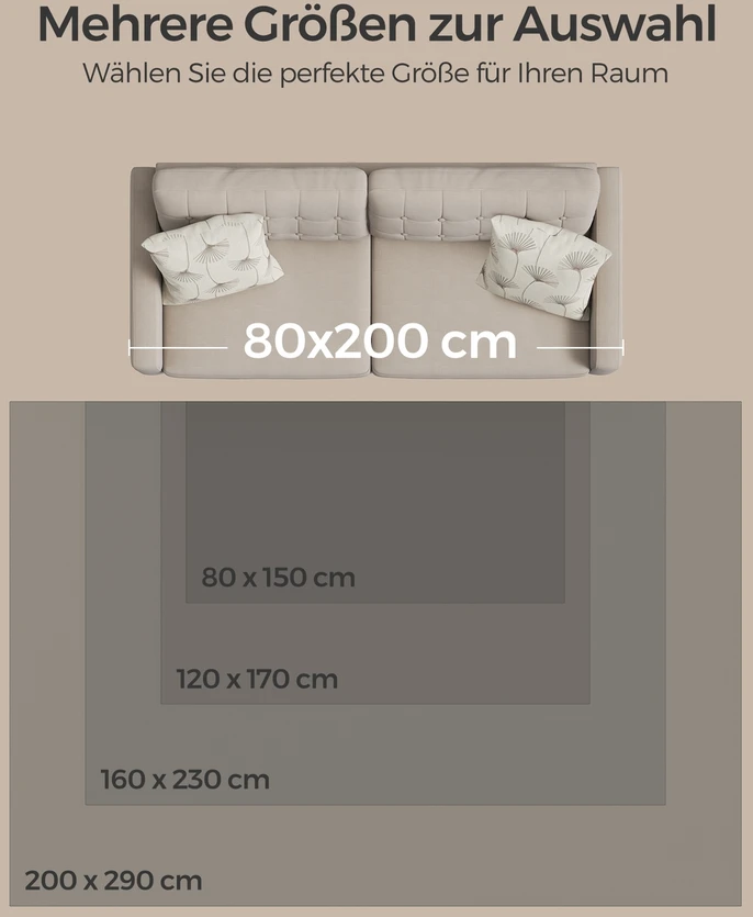 Koduva Kilimas, 200 x 290 cm, neslystantis, skalbiamas skalbimo mašinoje, balandžių pilkos spalvos