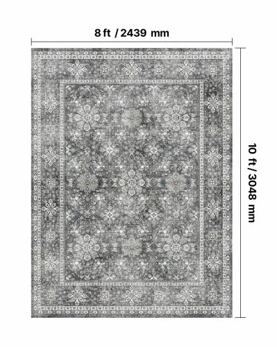VEVOR Kilimas, vintažinis, pilkas, 244 x 305 cm