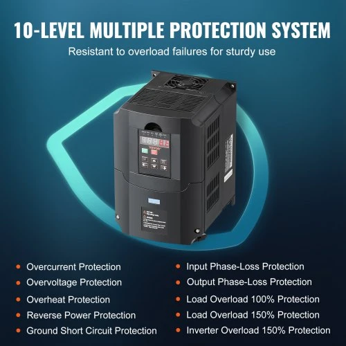VEVOR Kintamo dažnio keitiklis A2-8075, 7.5KW, 220V, 35A