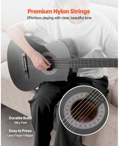 VEVOR Klasikinė gitara M5831, 960 mm, juoda