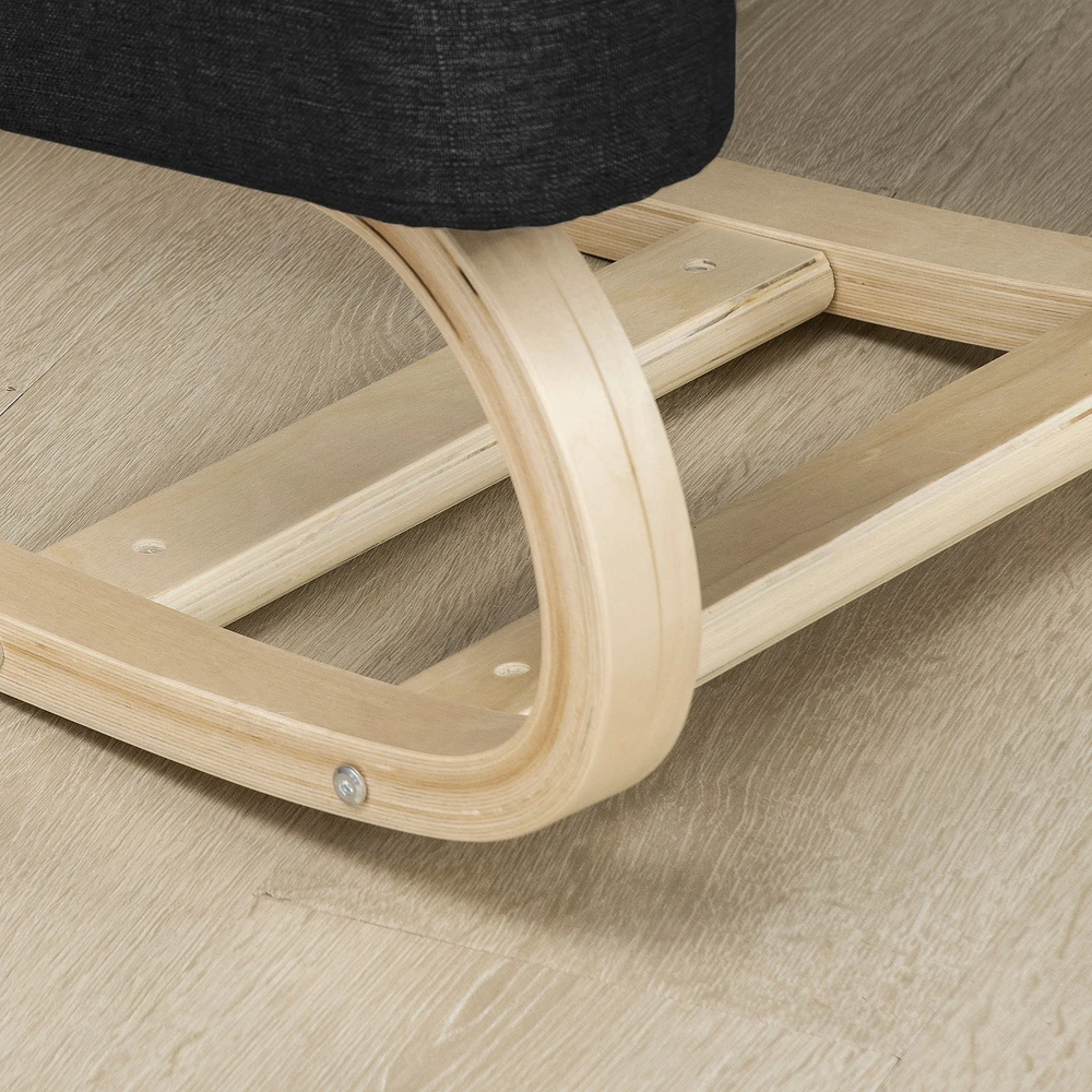 Aosom Kneeling chair ergonomiška kelių kėdė, juoda, 120 kg