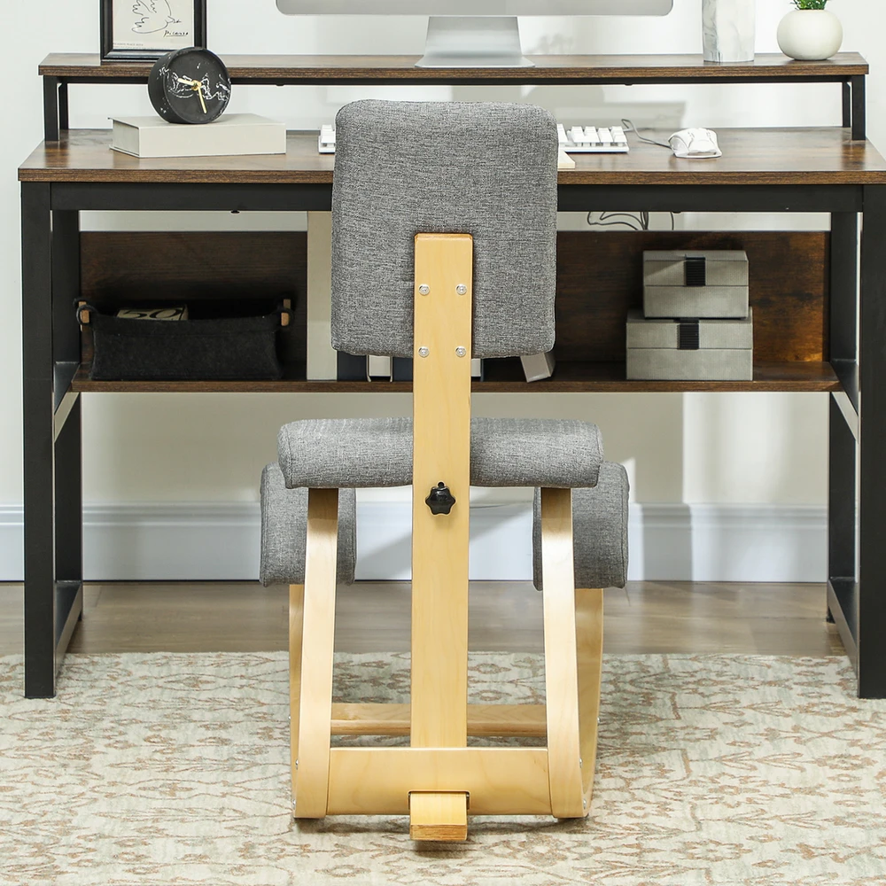 Aosom Kneeling chair, pilkas, 51 x 84 x 93 cm