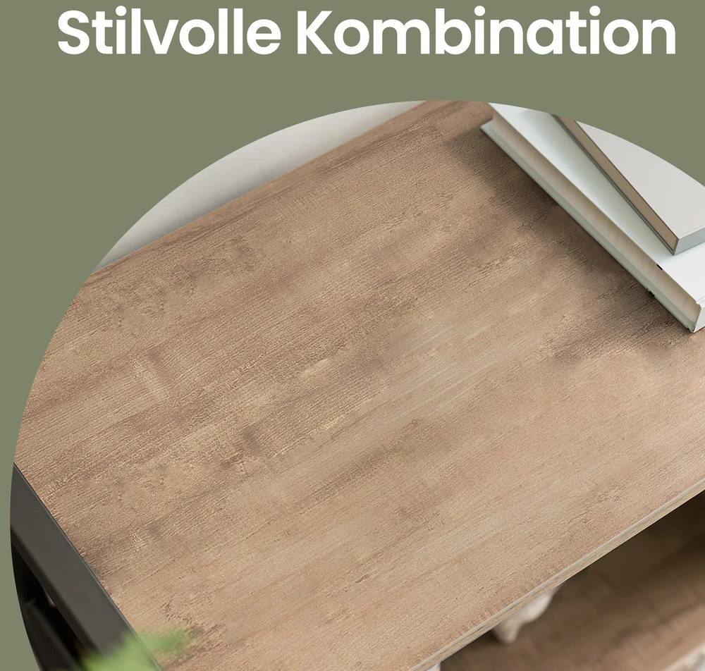 Songmics Knygų lentyna su 4 atviromis lentynomis, 30 x 74 x 154,5 cm, medžio drožlių plokštė ir plienas
