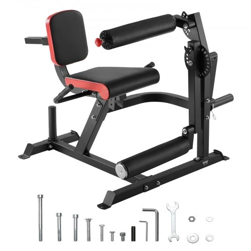 Koduva Kojų tiesimo ir lenkimo treniruoklis VEVOR UB2903A, anglinis plienas, juoda / raudona, iki 318 kg, 111 x 91 x 91 cm