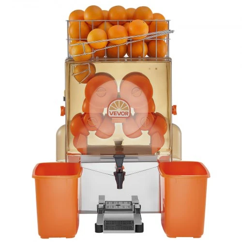 VEVOR Komercinė citrusinių vaisių sulčiaspaudė NS2000E-2T, 120 W, nerūdijantis plienas, 52 x 43 x 78 cm