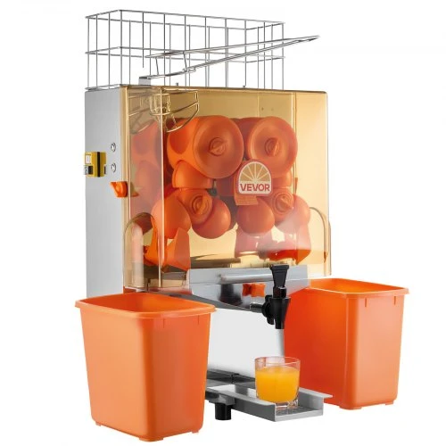 VEVOR Komercinė citrusinių vaisių sulčiaspaudė NS2000E-2T, 120 W, nerūdijantis plienas, 52 x 43 x 78 cm
