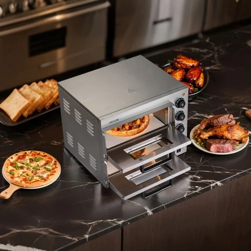 VEVOR Komercinė elektrinė stalviršio picos krosnelė, 35,6 cm picai, 2700 W
