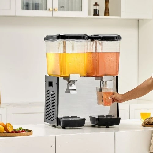 Koduva Komercinis gėrimų dozatorius VEVOR, 2 x 18 l, 370 W, nerūdijantis plienas