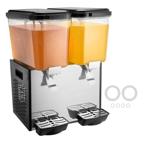 Koduva Komercinis gėrimų dozatorius VEVOR, 2 x 18 l, 370 W, nerūdijantis plienas