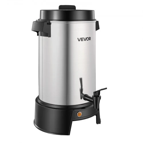 VEVOR Komercinis kavos virimo urnas, 6,3 l, 42 puodelių, 1190 W, natūralaus aliuminio