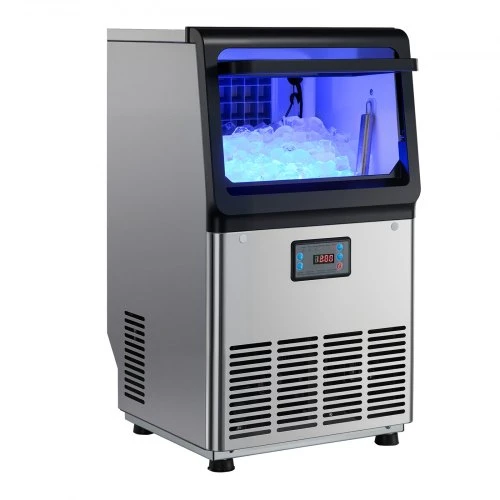 VEVOR Komercinis ledo aparatas LB70TB, nerūdijantis plienas, 36 kg/24 h, talpa 6kg, 33 x 34 x 61 cm
