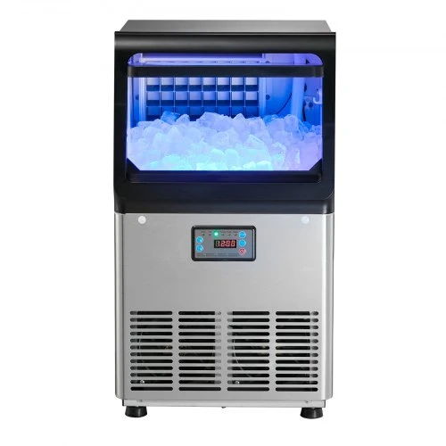VEVOR Komercinis ledo aparatas LB70TB, nerūdijantis plienas, 36 kg/24 h, talpa 6kg, 33 x 34 x 61 cm
