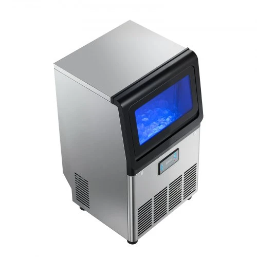 VEVOR Komercinis ledo aparatas LB70TB, nerūdijantis plienas, 36 kg/24 h, talpa 6kg, 33 x 34 x 61 cm