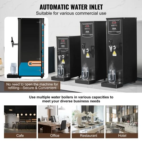 VEVOR Komercinis vandens boileris KW-20SA, 20 l, 1500 W, 18 x 30 x 69 cm