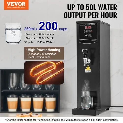 VEVOR Komercinis vandens boileris KW-20SA, 20 l, 1500 W, 18 x 30 x 69 cm