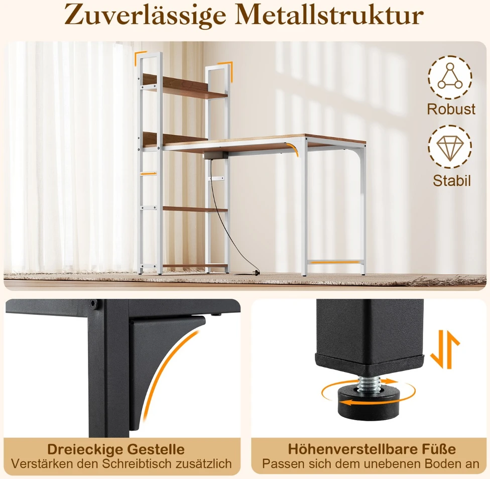 Promotion Kompiuterio Stalas su Maitinimo Bloku Natūralus/Baltas