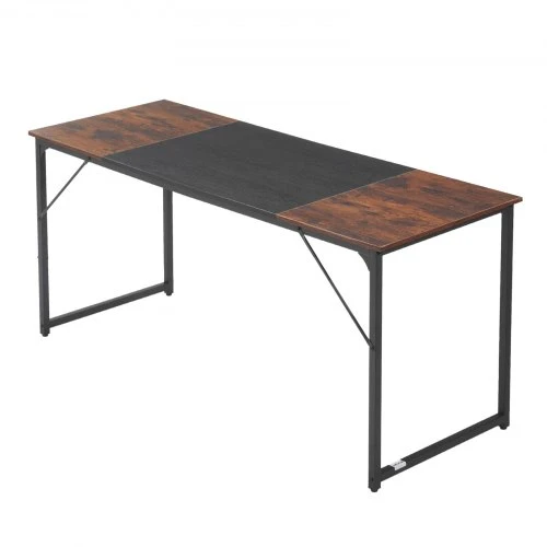 VEVOR Kompiuterio stalas ZH606, 160 x 60 x 75 cm, kaimiška ruda ir juoda