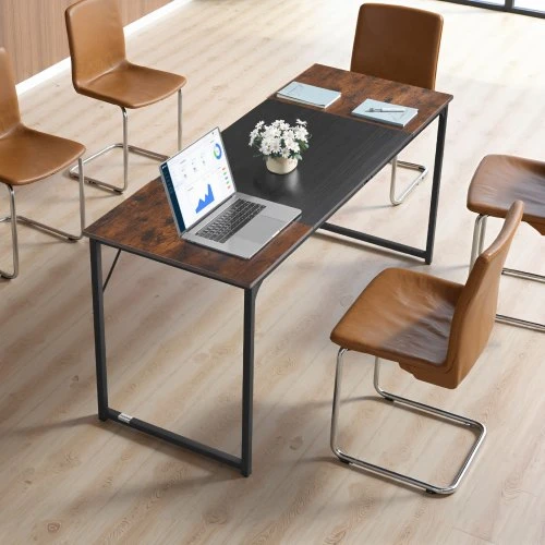 VEVOR Kompiuterio stalas ZH606, 160 x 60 x 75 cm, kaimiška ruda ir juoda