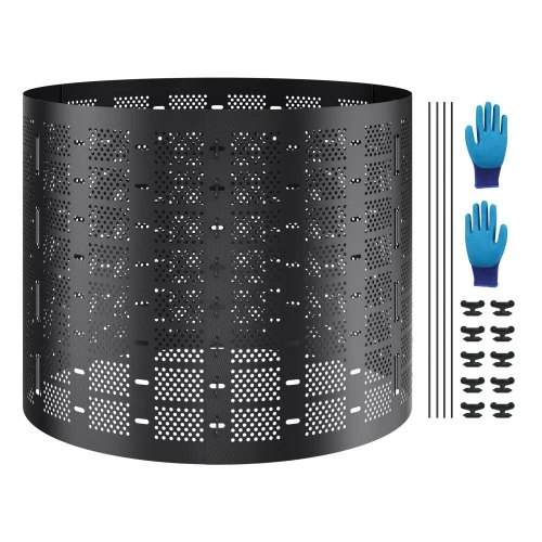Koduva Komposto dėžė VEVOR, HDPE, juoda, 1000 l, 335 x 90 cm