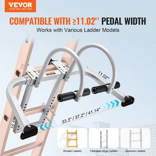 VEVOR Kopėčių stabilizatorius KH-WD03, 2 viename, matinė sidabro spalva, iki 150 kg