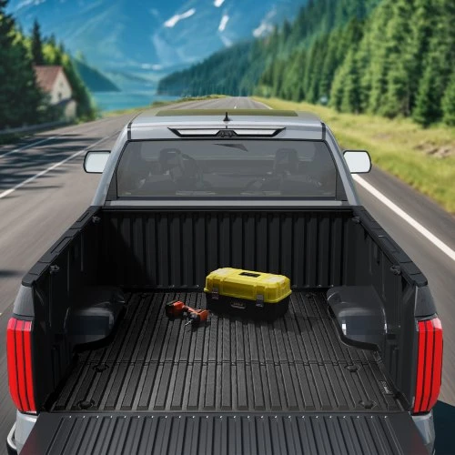 VEVOR Krovininės platformos kilimėlis Toyota Tundra 2022-2024, TPE, juodas, 165 x 155 cm