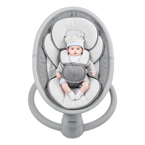 VEVOR Kūdikių sūpynės BB702A, 5 greičių, su nuotoliniu valdymu, Bluetooth, iki 9kg