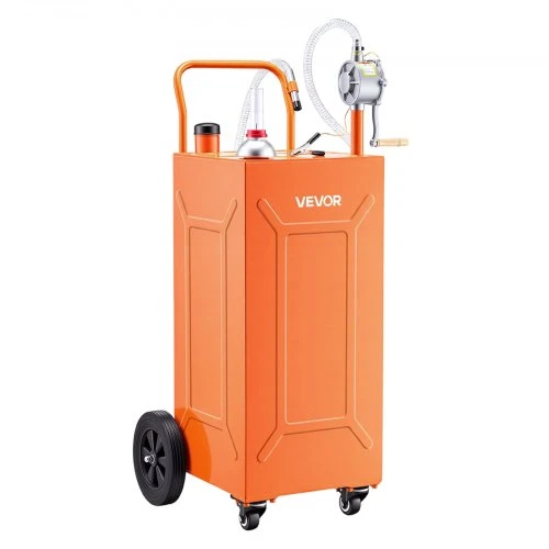Koduva Kuro vežimėlis VEVOR, 132,5 l, anglinis plienas, oranžinis, su rankiniu siurbliu ir 4 ratukais