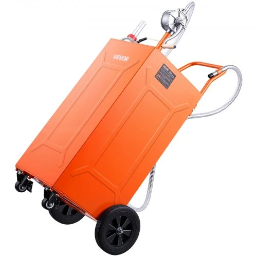Koduva Kuro vežimėlis VEVOR, 132,5 l, anglinis plienas, oranžinis, su rankiniu siurbliu ir 4 ratukais